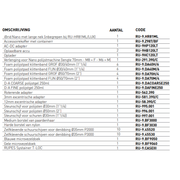 RU-HR81ML/LUX iBrid nano set met lange nek - Afbeelding 2